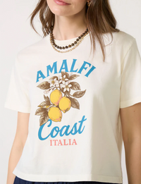 Amalfi Coast Italia Everyday Tee, Off White