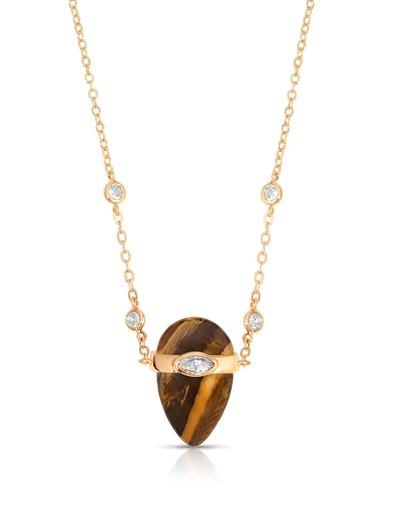 Solstice Necklace, Tiger Eye