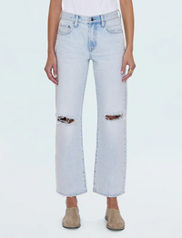 Lexi Relaxed Straight Jeans, Solstice Distressed