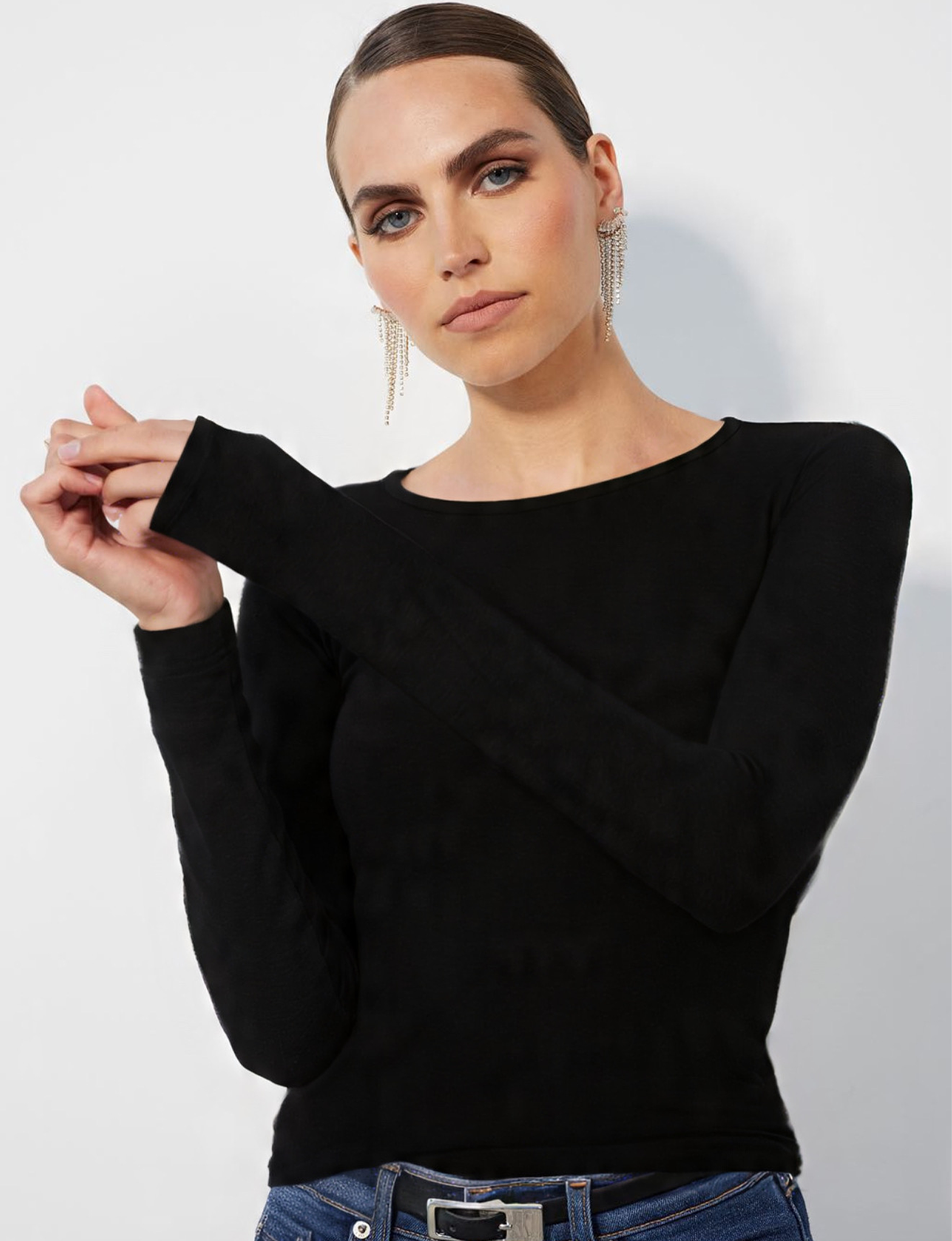 Randall Long Sleeve Tee, Black