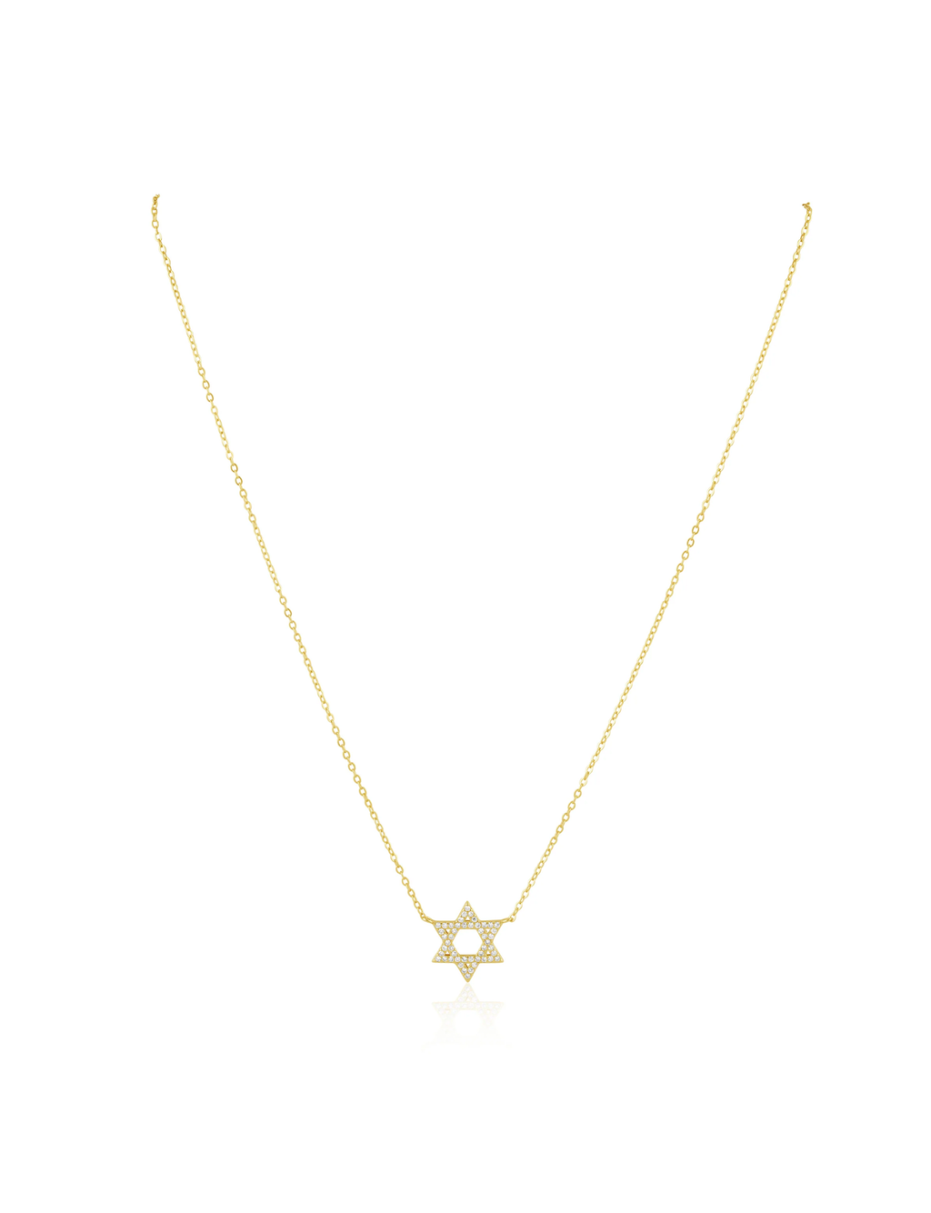 Classic Star Of David Necklace, Gold