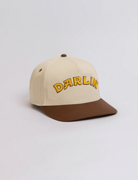 Varsity Snapback Hat, Brown/Cream