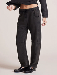 Barrel Leg Sweatpant, Faded Black
