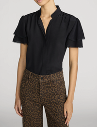 Silk Arcadia Top, Black