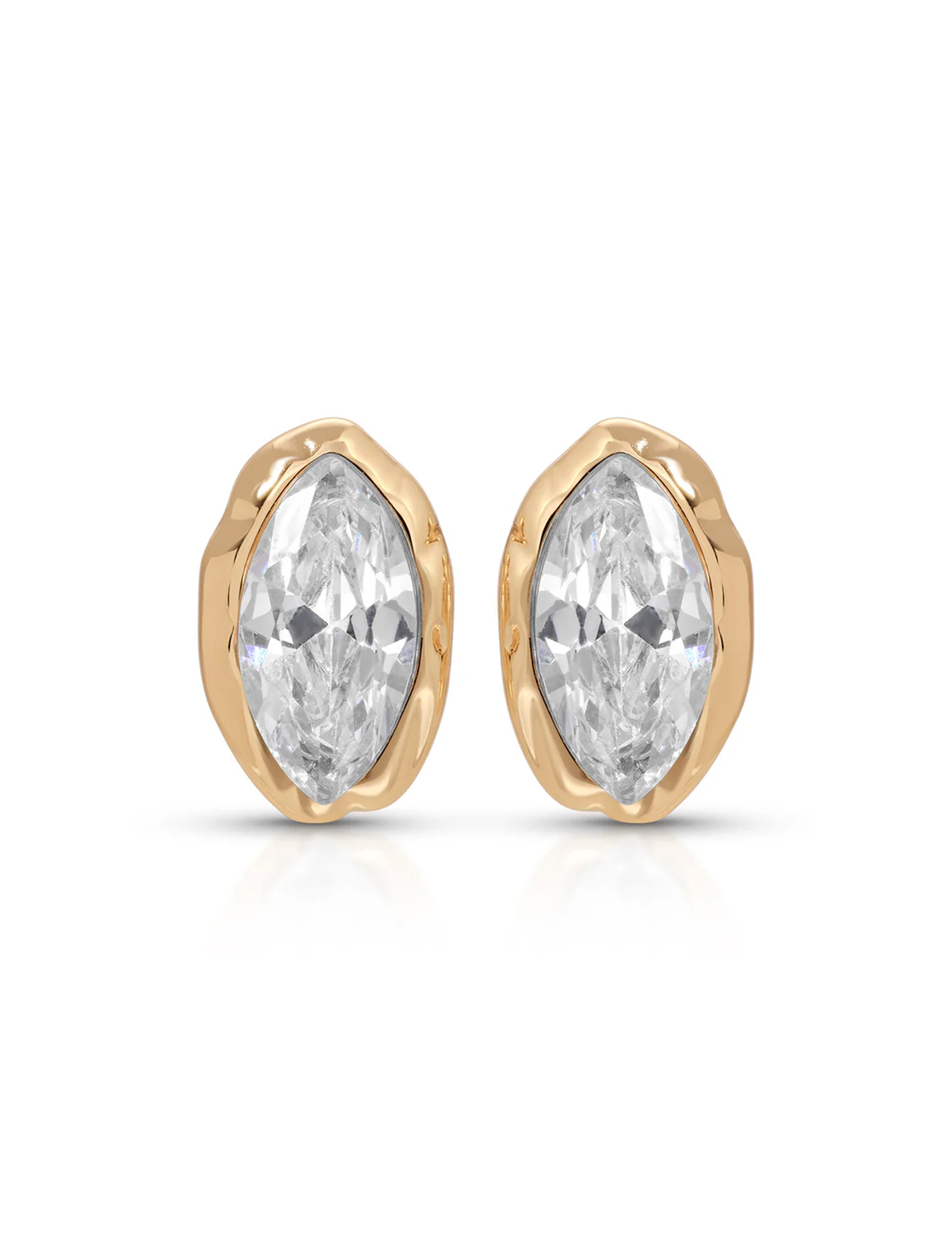 Luxe Mini Studs, Gold/Crystal