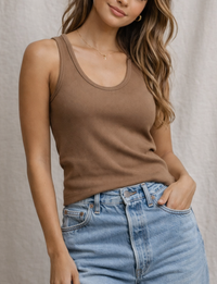 Blondie Tank, Mocha