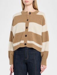 Easy Femme Cardi, Light Camel/Multi