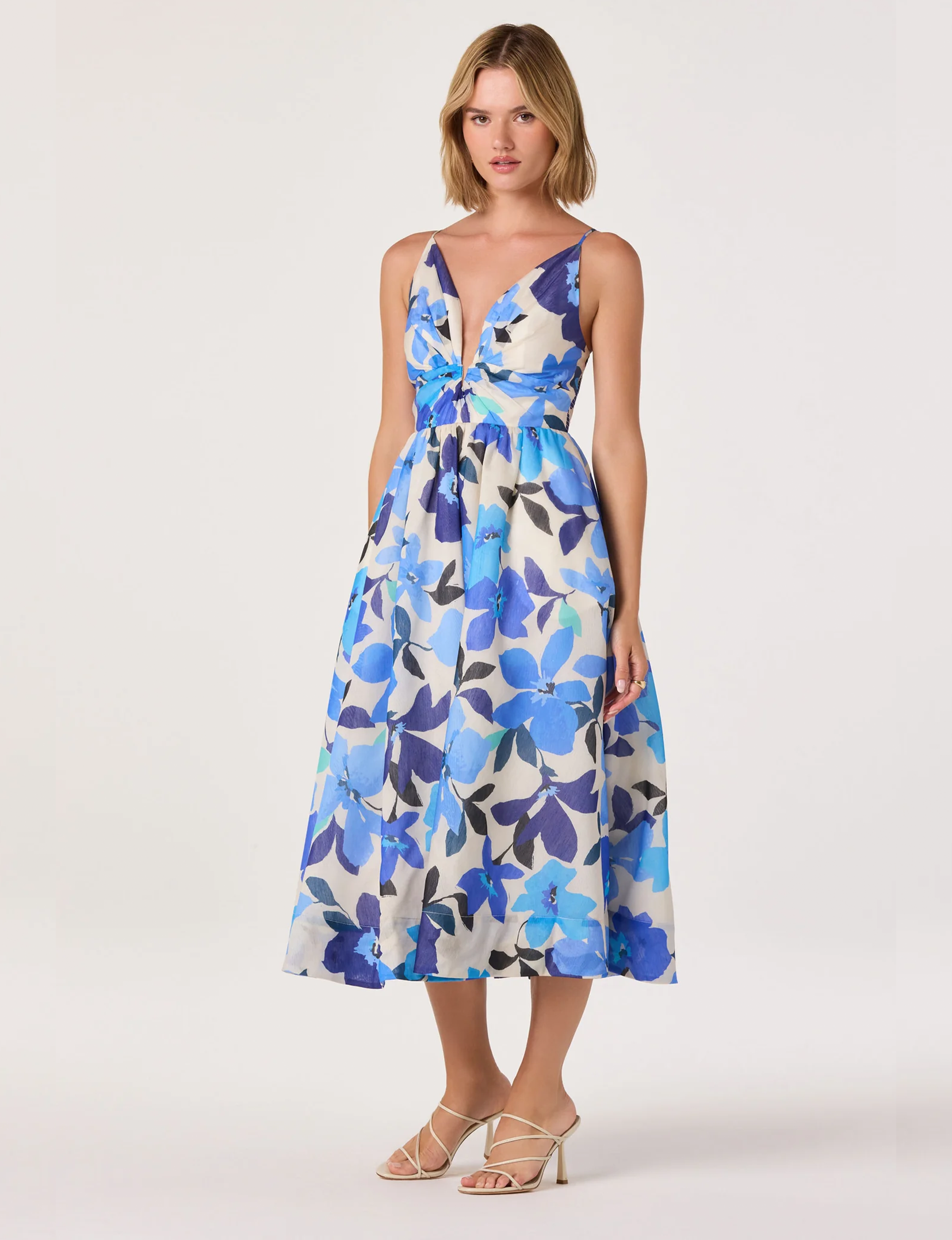 Janna Dress, Blue Floral