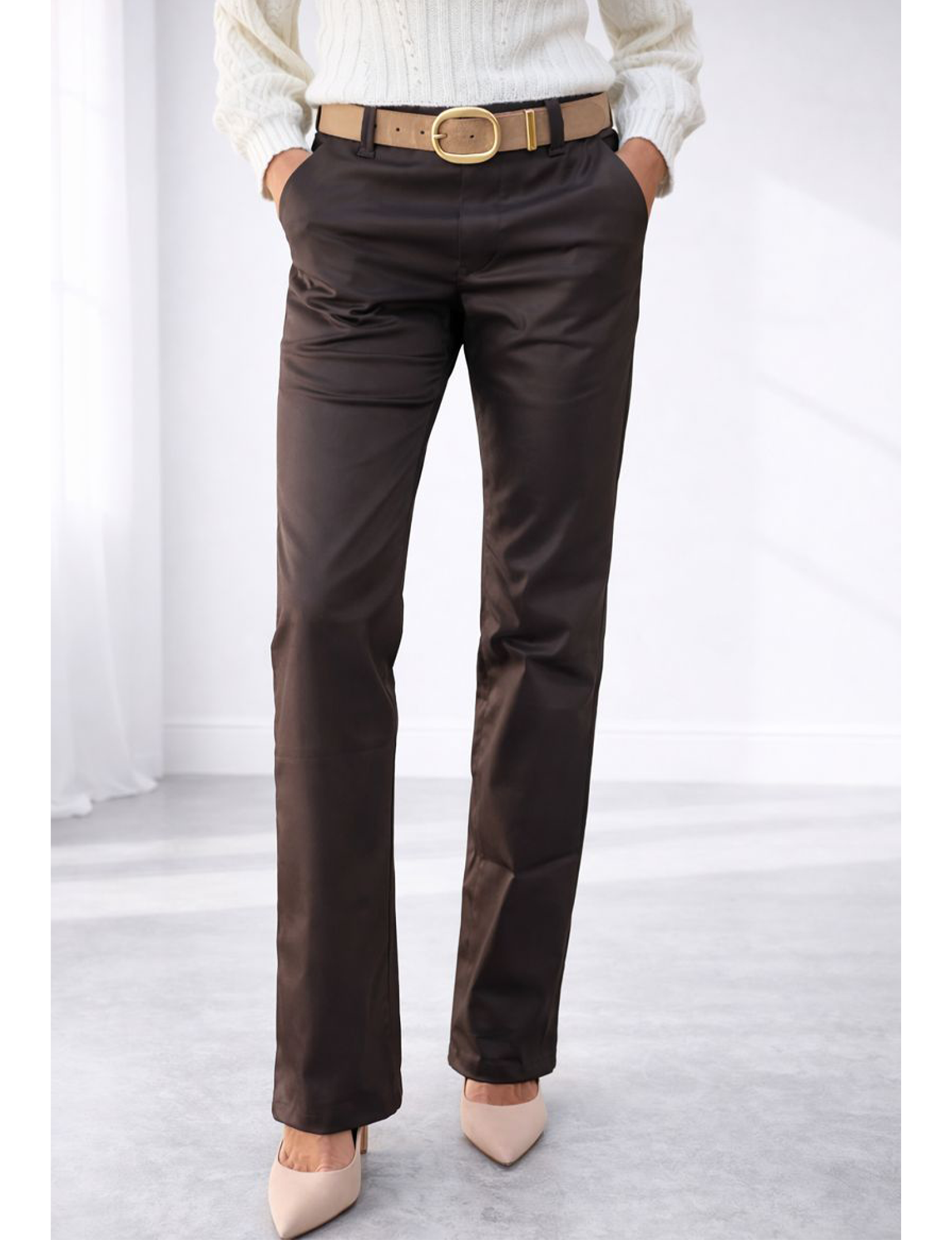 Nansi Vegan Bootcut, Brown