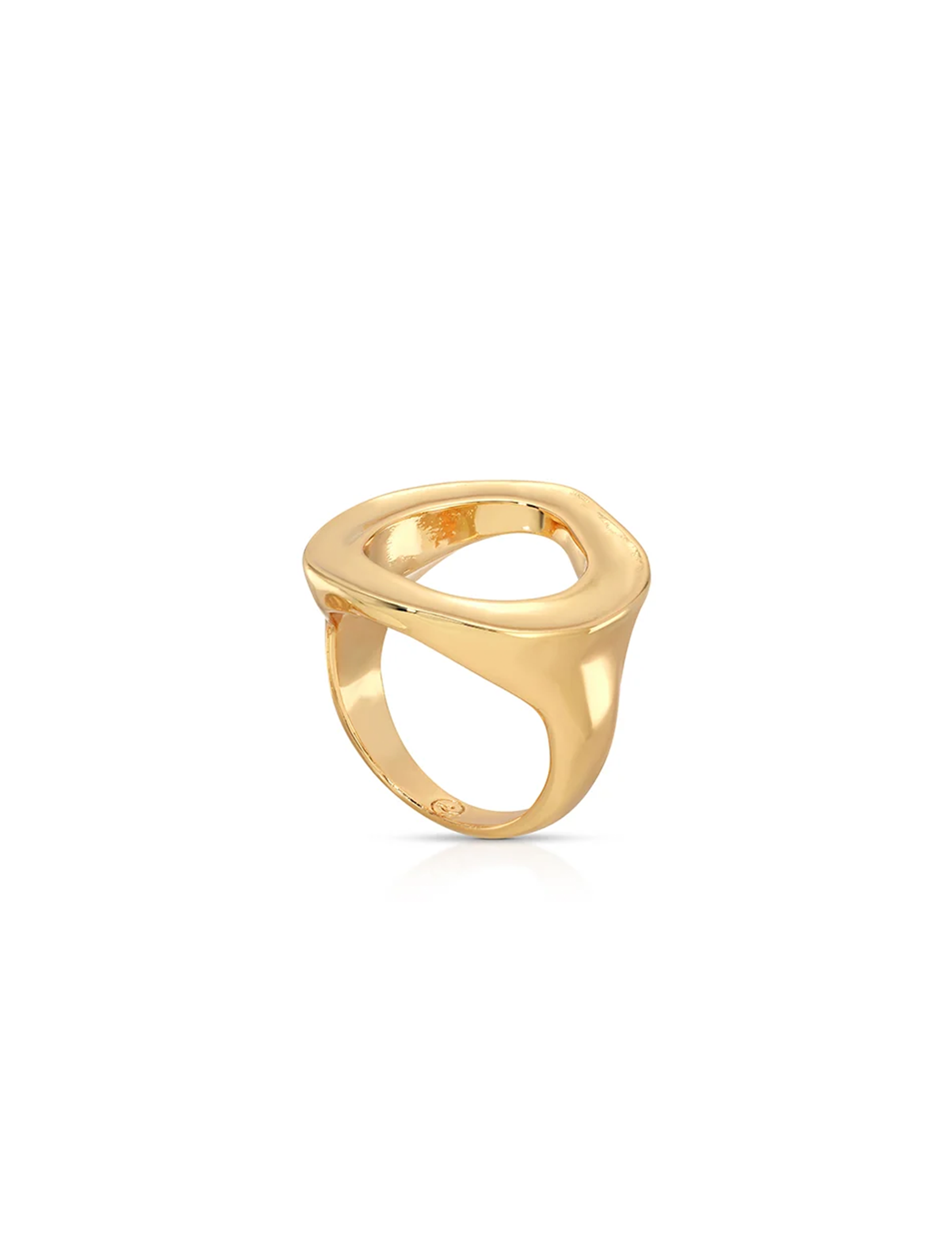 Open Circle Ring, Gold