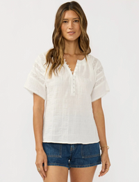 Tiana Gauze Top, Off White