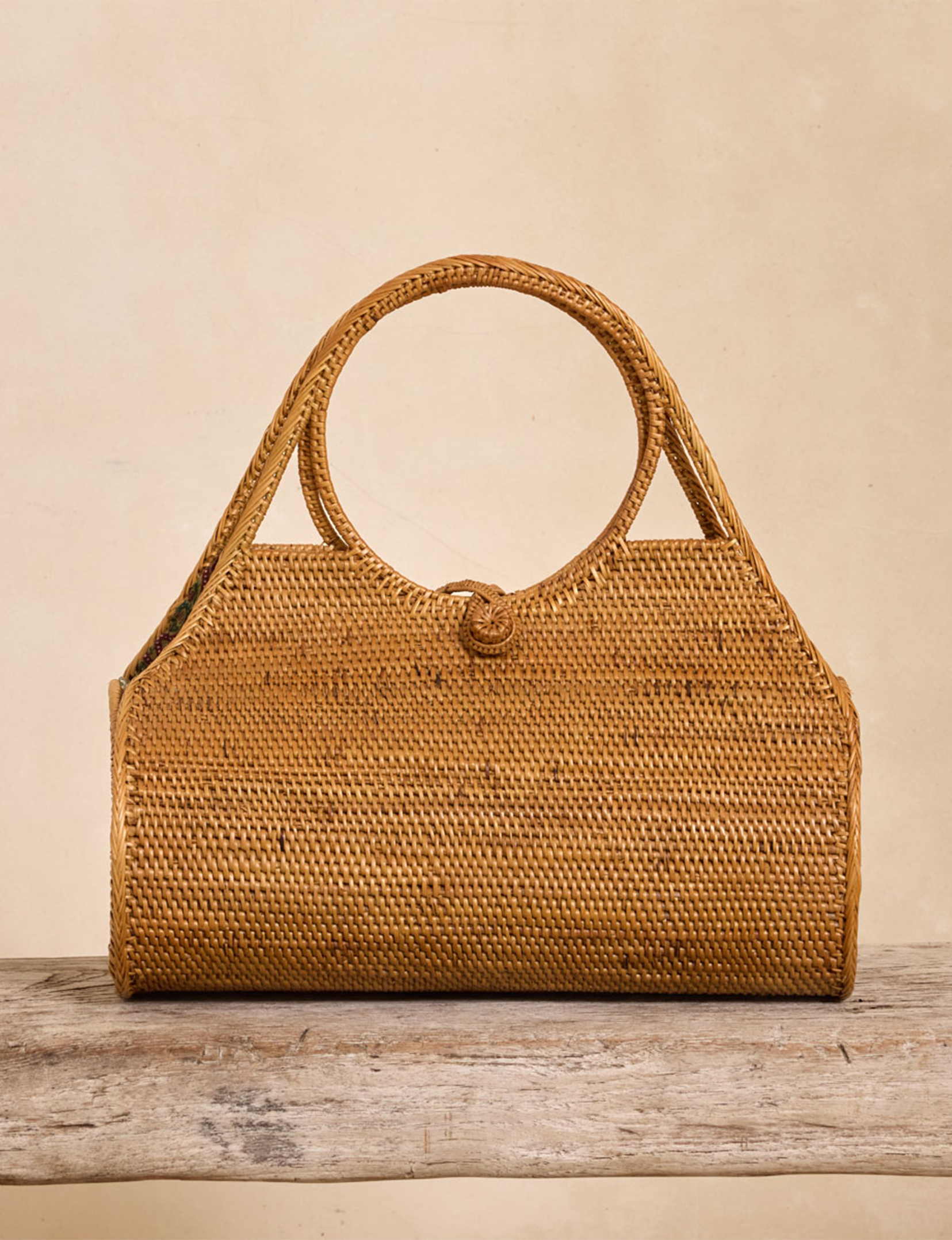 Ata Vine Handbag, Woven Roll