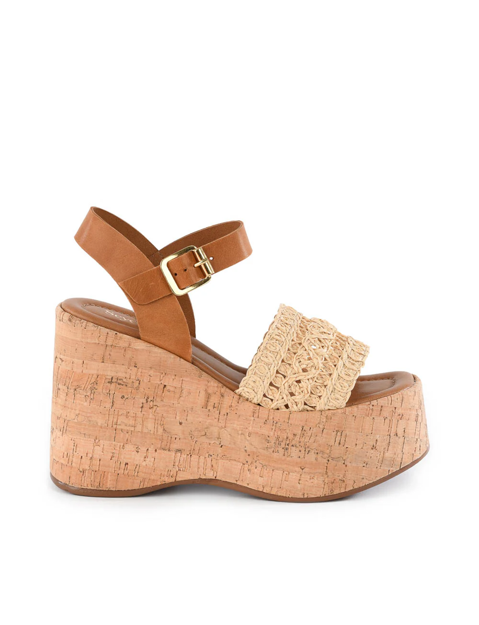 Willow Raffia Sandal, Natural