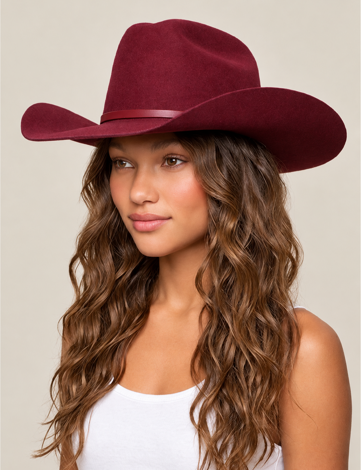 Jasper Cattleman Hat, Burgundy