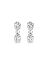 Infinity Crystal Stud, Silver