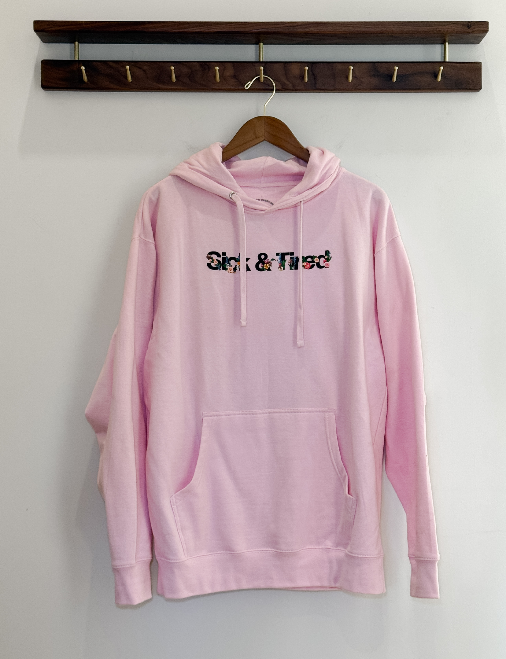 Anti Social Social Club Sick & Tired Hoodie, Pink/Floral