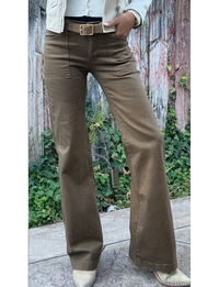 Romi Flare Pant, Washed Brown