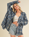 Laura Flannel Shirt, Blue Combo