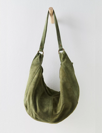 Roma Suede Tote, Olive Moss