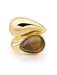 Cami Stacked Ring, Tiger Eye