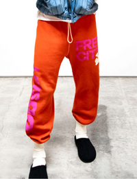 Circa 99' OG Letsgo Oldschool Sweats, Orange Machine
