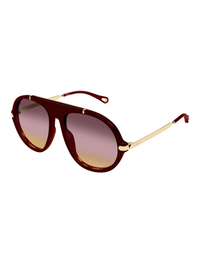 CH0357S 004 Sunglasses, Burgundy/Gold/Pink