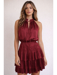 Alix Dress, Maroon