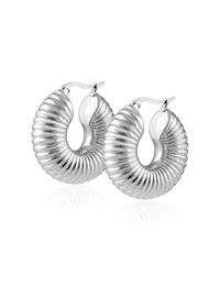 Robyn Tube Hoops, Silver