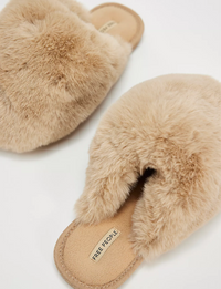 Snowball Slipper, Taupe Faux Fur