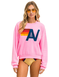 Logo Crew Sweatshirt, Neon Pink