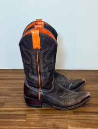 Frye Vintage Studded Cowboy Boot, Orange/Brown