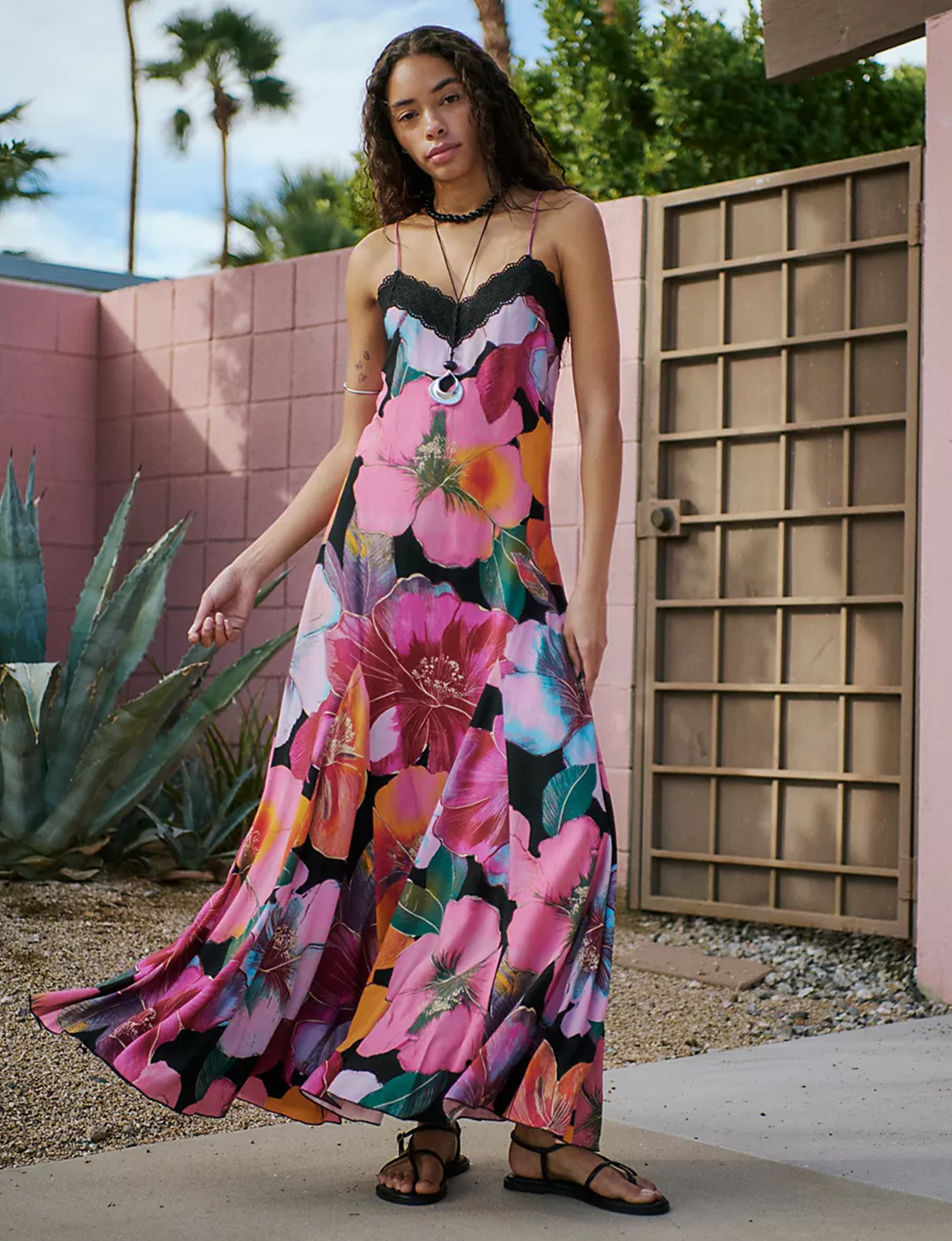 Bloomspell Maxi Dress, Desert Rose/Combo