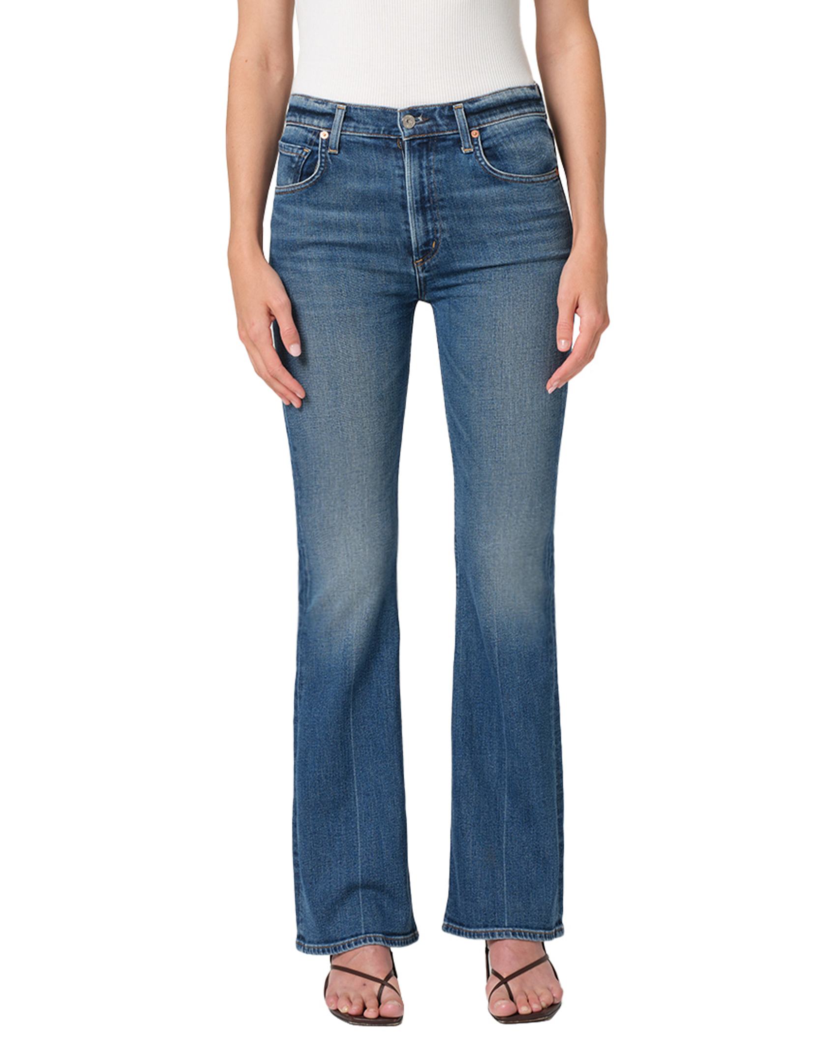 Lilah High Rise Long Bootcut, Abalone