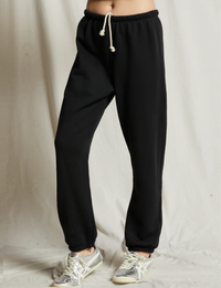 Stevie Fleece Sweatpants, True Black