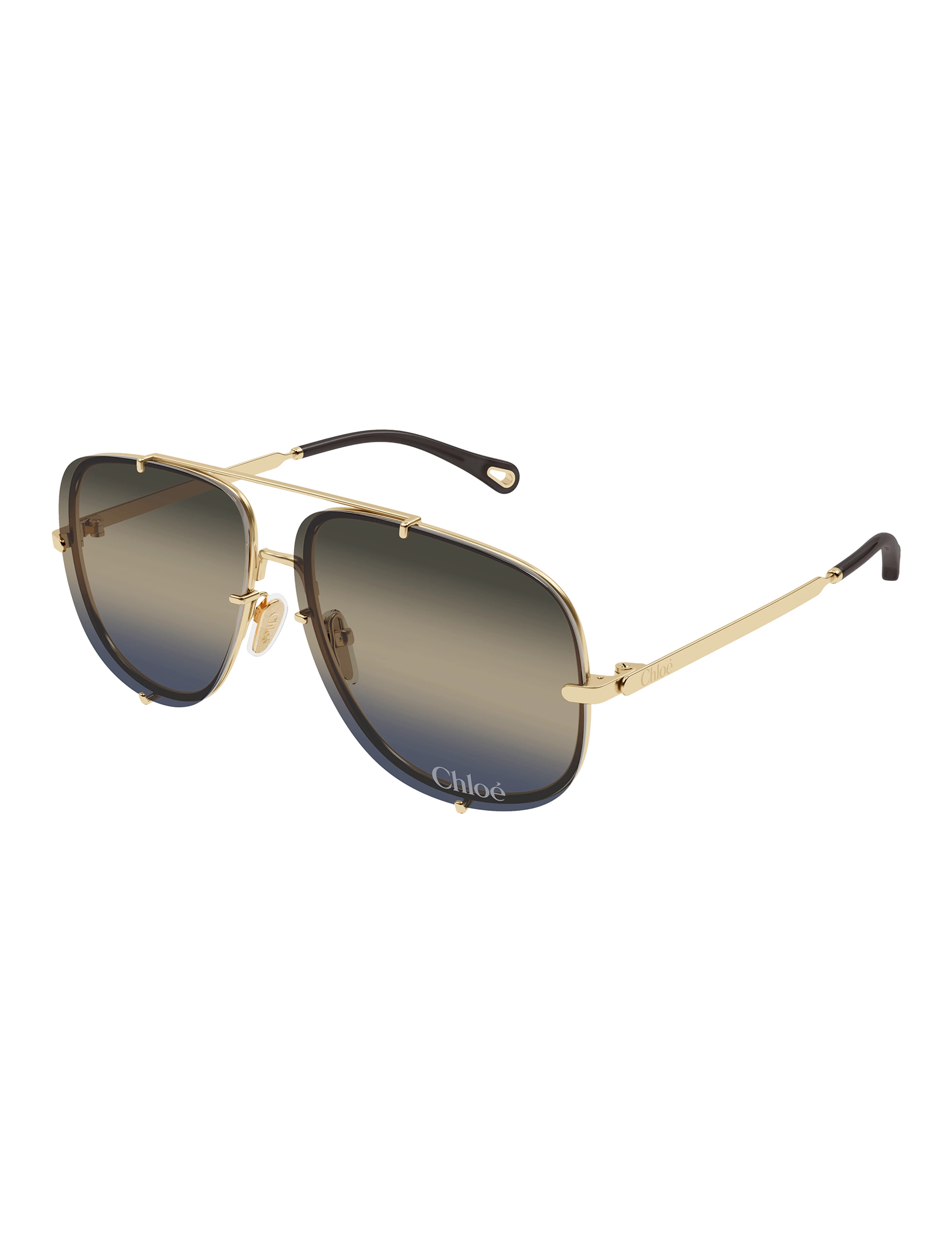 CH0348S 005 Sunglasses, Gold/Blue