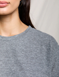 Harley Boxy Crew Tee, Heather Grey