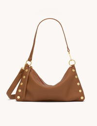 Kyle Medium Handbag, Mahogany/Brushed Gold