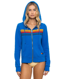 5 Stripe Zip Hoodie, Adventure Blue/Multi