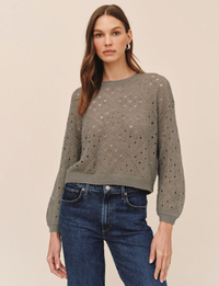 Balloon Sleeve Sweater, Shadow Moss