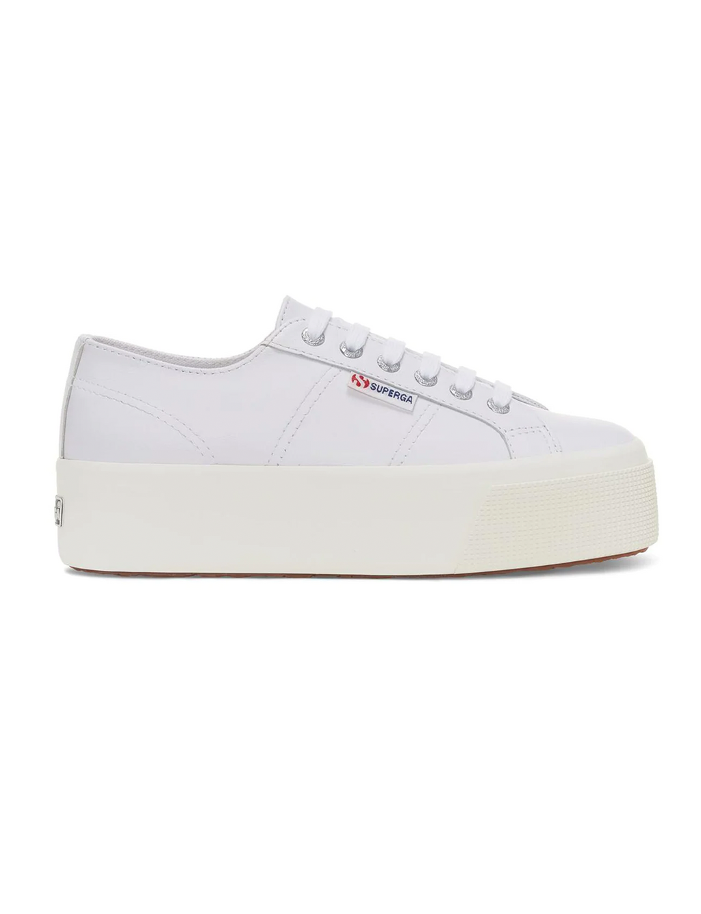 Nappa Leather Platform Sneaker 2790, White