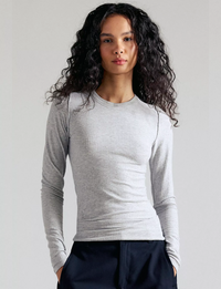 So Soft Seamless LS Top, Heather Grey
