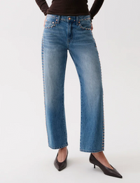 Lexi Mid Rise Bowed Jeans, Star Studded
