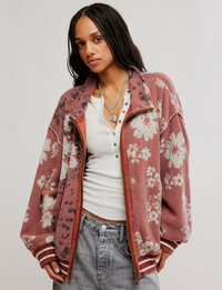 Print Mix Cardi, Whisper Pink/Combo