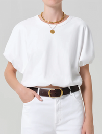 Gia Bubble Tee, Soft White