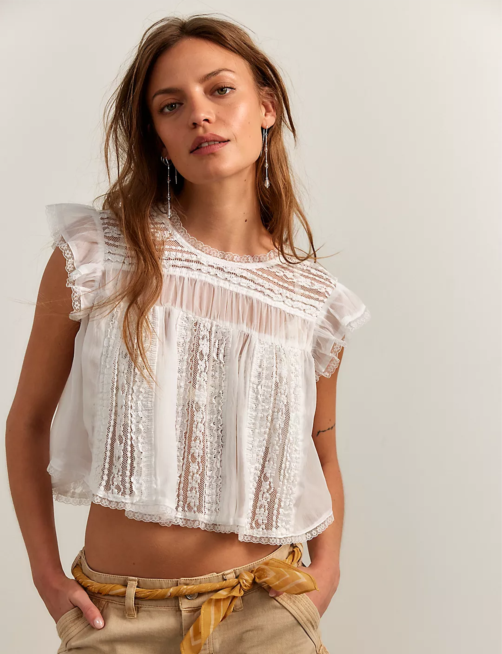 Sun Drenched Blouse, Clean Ivory