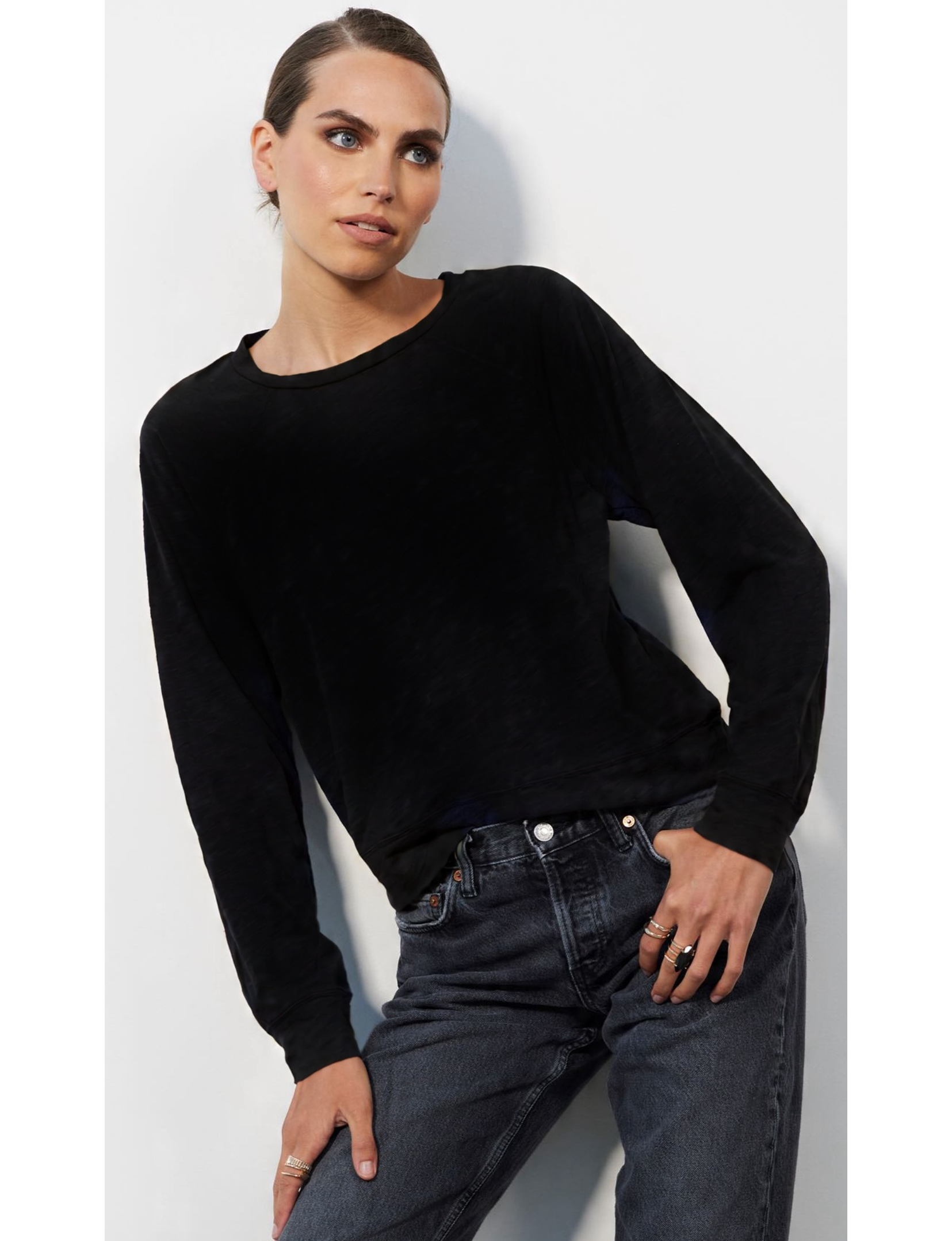 Slouchy Max Raglan, Black