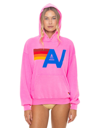 Relaxed Logo Pullover Hoodie, Neon Pink
