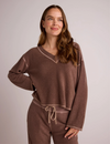 Bell Sleeve V-Neck Pullover, Mocha Mist