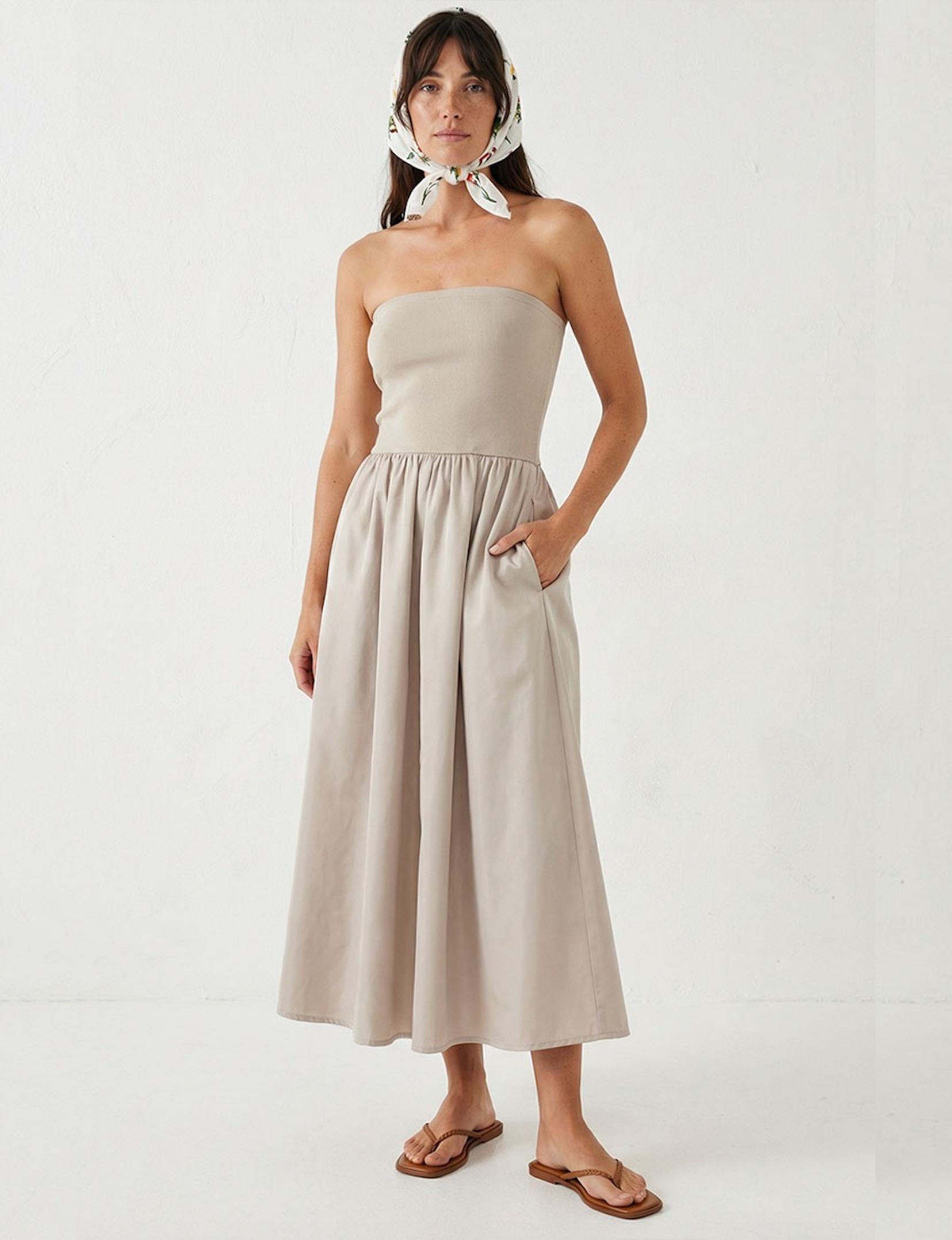 Tube Maxi Dress, Tan