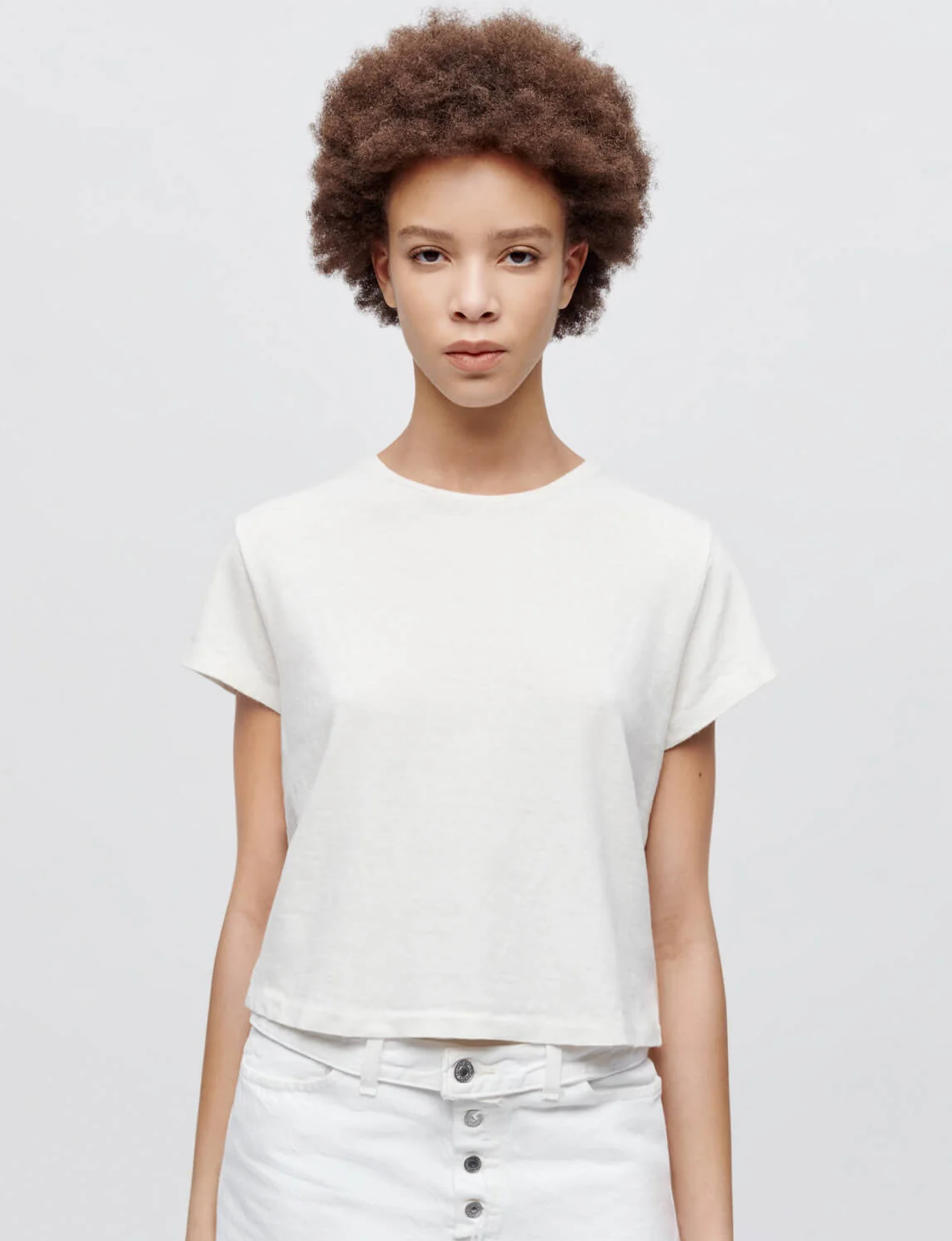 1950's Boxy Tee, Vintage White